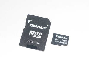 動作保証！送料無料！KINGMAX 変換アダプター ＋ microSDHC 8GB クラス④