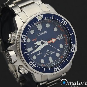 1円～◎美品◎CITIZEN シチズン プロマスター【MARINEシリーズ アクアランド Team KUROSHIO】メンズ ソーラー BN2030-88L J250◎