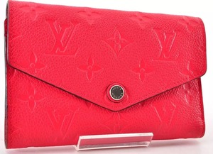 Louis Vuitton LV ルイヴィトン ポルトフォイユ キュリューズ アンプラント M60735 三つ折り財布 レザー 革 レッド 赤 正規品 6G2510346