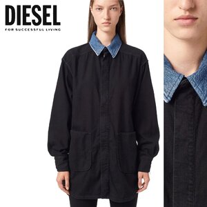 正規品/新品/未使用/S■訳ありアウトレット品■定価71,500円■DIESEL ディーゼル レディース ワンピース デニム切替 ウォッシュ加工 N255