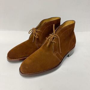 極美品・貴重　JOHN LOBB ジョンロブ　KENT ケント　8695 チャッカブーツ　スエード　ラバーソール 5E