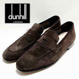 《dunhill ダンヒル》箱付新品 定価97,900円 イタリア製 スエードレザー コインローファー ペニーローファー ビジネス 44(28cm)S0510