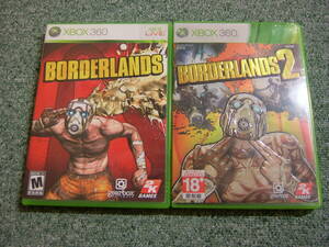 XBOX360　２本セット　【　BORDERLANDS　海外版　北米版　+　2　海外版　アジア　英文版　】　読み込み確認済み