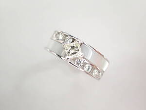 9/美品 田崎真珠 タサキ K18WG ダイヤ0.31ct リング 指輪