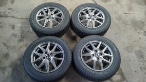 アクア 15インチ アルミホイール 5.5J オフセット42 PCD100 185/65R15 2023年 スタッドレス GIZ2 4本 カローラ ポルテ フィット等 未使用