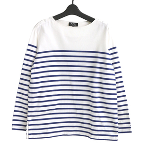 A.P.C. 定価19,800円 22SS IENA別注 ボーダーカットソー / バスクシャツ 38 23216-1-96481 アーペーセー イエナ