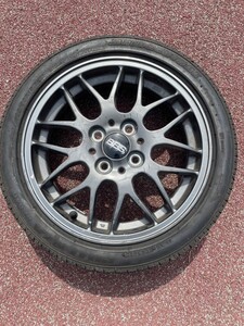 BBS タイヤホイールセット1本 15 4.5j OFF45 4H 165 50 R15 POTENZA RE040 キズありですがサーキットなどのスペアにいかがですか？