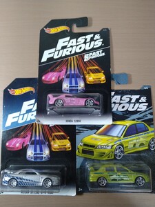 Hot Wheels 《ホットウィール》 ワイルドスピード FAST & FURIOUS スカイラインGT-R R34 S2000 ランサーエボリューション エボ7 ミニカー