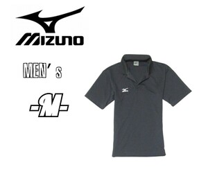 送料込み メンズM◇MIZUNO◇半袖ポロシャツ 黒 ミズノ