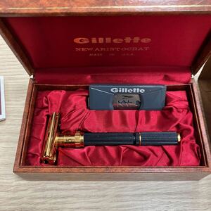 Gillette ジレット NEW ARISTCRAT ニューアリストクラット 替刃 ケース付き USA製 ビンテージ