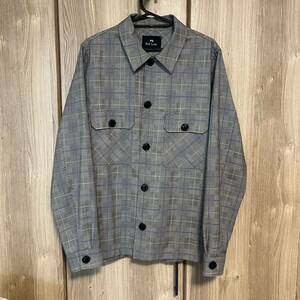 664 paul smith ポールスミス 長袖グレンチェック シャツジャケット