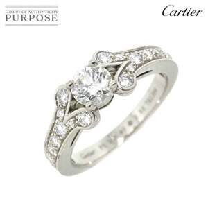 カルティエ Cartier バレリーナ ダイヤ 0.50ct G/VVS1/3EX #49 リング Pt プラチナ 指輪 Ballerine Ring【鑑定書・証明書付き】 90221375