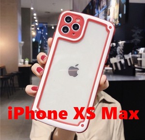 【iPhoneXSmax】レッド iPhoneケース 大人気 シンプル フレーム 赤 赤色 iPhoneカバー iPhoneXSmaxケース iPhoneXSmaxカバー インスタ映え