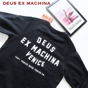 【DEUS EX MACHINA デウス エクス マキナ】新品 VENICE ベニス スカル ロゴ トレーナー ブラック Mサイズ!!　ロンハーマン扱いブランド