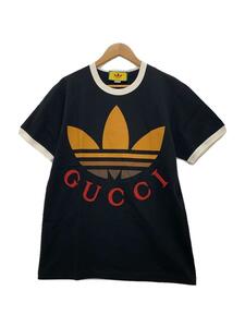 GUCCI◆グッチ×アディダス/コラボ/727694/Tシャツ/S/コットン/BLK