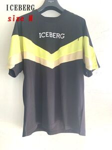 新品★最大値下げ　ICEBERG アイスバーグ 異素材切り替え半袖Tシャツ　サイズＭ　参考価格35,200