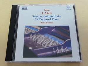 John Cage - Boris Berman / Sonatas And Interludes For Prepared Piano CD　ジョン・ケージ 現代音楽 プリペアド・ピアノ