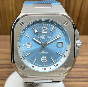 BELL＆ROSS ベル&ロス 自動巻き メンズ 腕時計 BR05G-PB-ST スカイブルー 店舗受取可