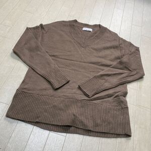 4046☆ UNITED ARROWS GREEN LABEL RELAXING トップス ニット Vネックセーター レディース ブラウン