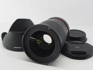 ★特上品★ サムヤン SAMYANG 35ｍｍ Ｆ1.4 AS UMC キャノン用 ★前後キャップ フード付き ＃A869