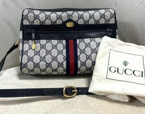 GUCCI シェリーライン ショルダーバッグ オールドグッチ ヴィンテージ GGスプリーム ネイビー グッチ