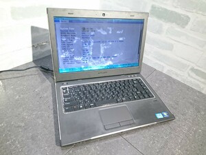 【ジャンク品】管P44 DELL Vostro 3460 CPU core i3-2370M Bios起動OK HDD無し、HDDマウント無し、メモリー4GB、バッテリー有り