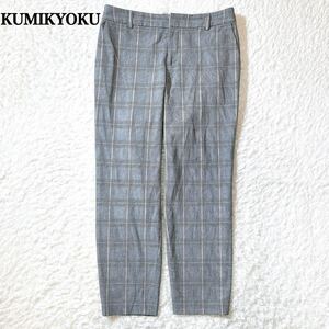 KUMIKYOKU クミキョク 組曲 大きいサイズ 5 パンツ スラックス グレンチェック レディース C92409-05