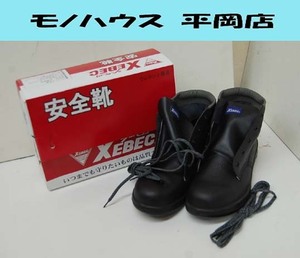 ① 保管品 XEBEC 安全 編上靴 26.5EEE 85022 ブラック 安全靴 ウレタン2層底 樹脂先芯 26.5cm ジーベック 札幌市 