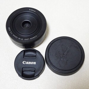 キヤノン Canon LENS EF-M 22mm 1:2 STM カメラレンズ レンズ 中古品