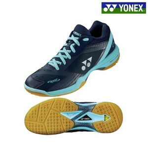 【SHB65Z3S (096) 23.5】YONEX(ヨネックス) バドミントンシューズ パワークッション65Z3スリム ネイビー/サックス 新品 未使用 2023モデル