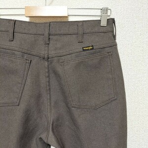 希少☆70s USA製 Wrangler 82682HB ラングラー ランチャードレスパンツ スラックス ボトムス 42TALON W32 ブラウン ヴィンテージ 古着 USED