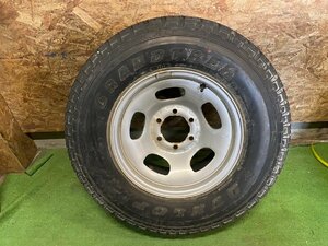 TOYOTA ランクル 80 純正 鉄 スチール 16インチ 8J PCD139.7 6H 275/70R16 DUNLOP GRANDTREK 夏タイヤ スペア タイヤホイール 1本 K