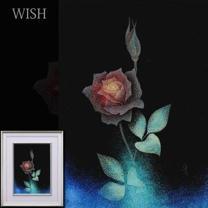 【真作】【WISH】角康二 輪島塗 漆芸 4号 ◆薔薇 　　〇師:三谷吾一 漆芸作家 輪島塗沈金 #24122989