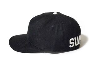 Supreme Back Hit Ebbets Fitted Cap シュプリーム バック ヒット エベッツフィールド キャップ hat ハット フェルト ワッペン ブラック