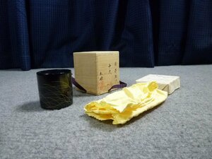 ▲ 中出松峰 蛍蒔絵 中次 共箱入り 棗 茶入 茶道具 ▲ ⑯