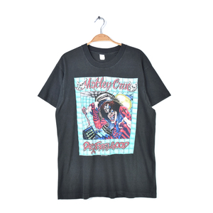 【送料無料】80s モトリークルー DR. FEELGOOD ヴィンテージTシャツ　MOTLEY CRUE ロックTシャツ バンドTシャツ サイズL相当 古着 @AAB1430