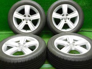 中古 ホイールタイヤ 4本 205/55R16 2021年製 8分山 フォルクスワーゲン ゴルフ7 純正 ラジアル タイヤ ブリジストン ネクストリー