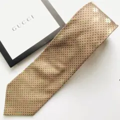 GUCCI ネクタイ ドット柄 ブラウン