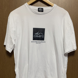 L CAMP7｜ キャンプセブン 半袖Tシャツ ロゴプリント キャンプ7 ホワイト