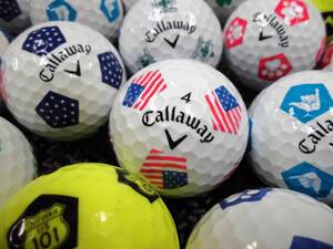 ●キャロウェイ クロムソフトシリーズ Callaway【CHROME SOFT/CHROME SOFT X】Vマーク TRUVIS トゥルービス 30個 ロストボール●