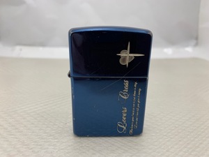 ☆1000円スタート☆ ZIPPO/ジッポー Lovers Cross/ラバーズ・クロス ブルー 7年製　◆27758