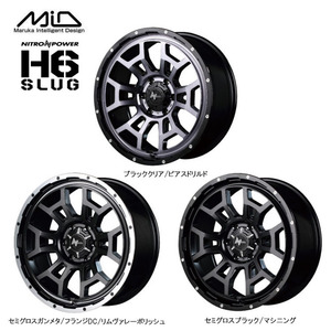 送料無料 マルカサービス NITRO POWER H6 SLUG 6.5J-16 +48 6H-139.7 (16インチ) 6H139.7 6.5J+48【4本セット 新品】