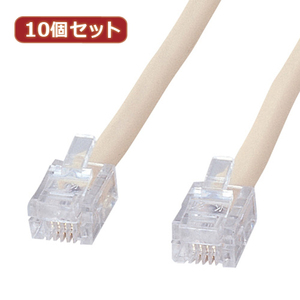 10個セット サンワサプライ シールド付ツイストモジュラーケーブル TEL-ST-1N2 TEL-ST-1N2X10 /l