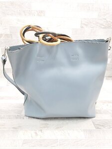 ◇ ◎ GIANNI CHIARINI ジャンニ キアリーニ シンプル トートバック ショルダーバッグ ブルー レディース メンズ P