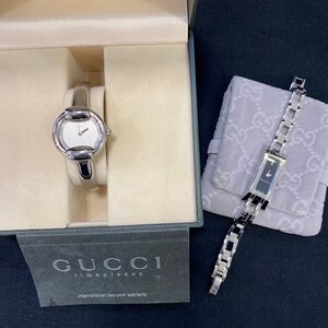 【6HS多12007E】★1円スタート★グッチ★GUCCI★1400L★110★腕時計★レディース★QUARTZ★クオーツ★2点★稼働★現状品