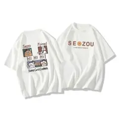 【売れてます】Tシャツ 大きいサイズ シャツ XL　韓国　ボタン　ホワイト　白