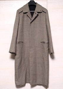 20AW 定価12.6万 超美品 Paul Smith ポールスミス メインライン ドット柄裏地 ガンクラブチェック ステンカラーコート ウール メンズ S