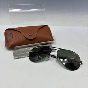 1円〜状態良【レイバン/Ray-Ban本物】サングラス/RB3025/AVIATOR LARGE METAL/メタルフレーム/ブラック【A361M