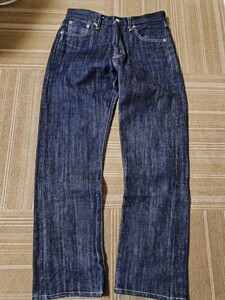 サイズ：33　美品 日本製　EIGHT-G エイトジー TF018 デニムパンツ 濃紺 ジーンズ DENIM　18オンス