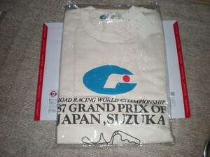 未使用品　オールド　当時物　1987年　ロードレース　ワールドチャンピオンシップ　鈴鹿グランプリ　Tシャツ　Lサイズ